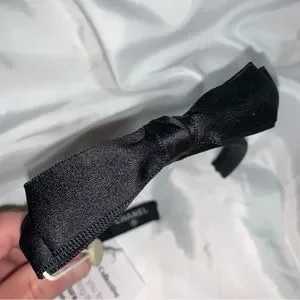 CHANEL | Accessories | Chanel Hand Wrapped Black Silk Double  display picture 1
